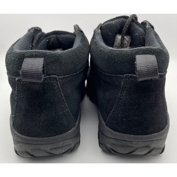 Woman's Lands End Hiking Boots shoes Size 7 Lace Up Black Suede - Picture 4 of 9